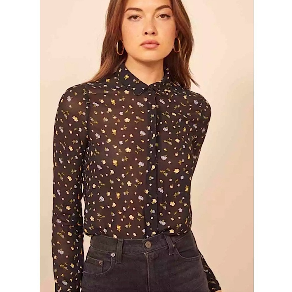 Reformation | Violet Blouse in Lansky Floral Large